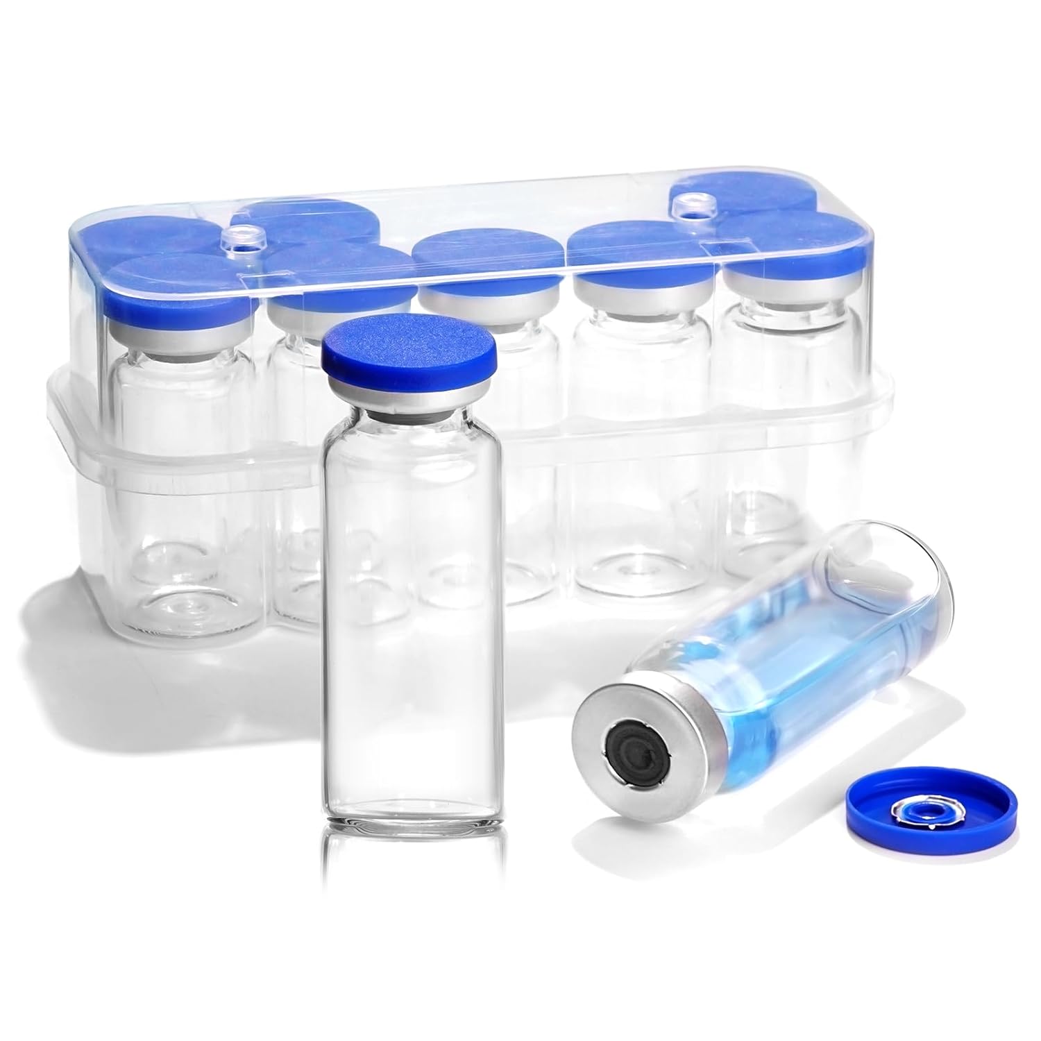 5 Pack Empty Sterile Glass Vials