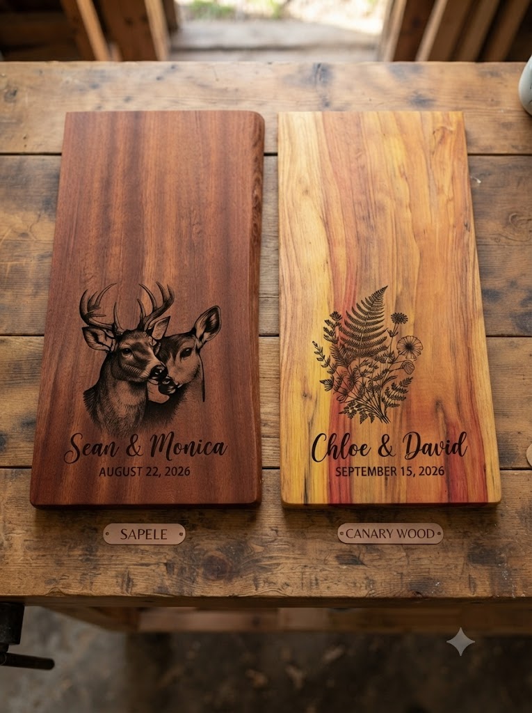 Custom Hand-Engraved Heirloom Cutting Board