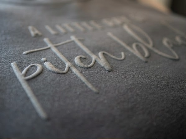 A Little Ray of Pitch Black | Tonal Puff Print Crewneck