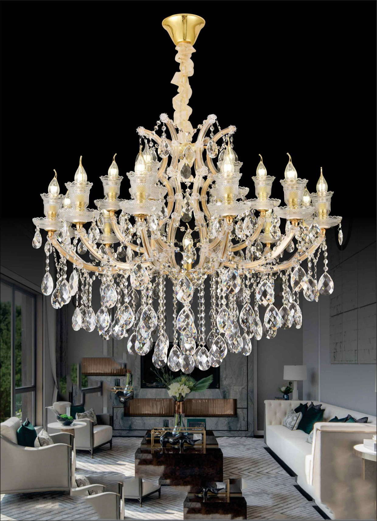 Đèn chùm nến 2565/12+6