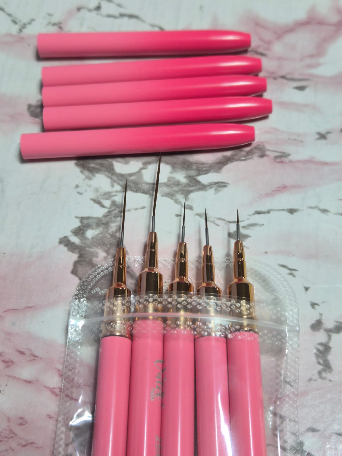 Pinceles liner x5 para decoración