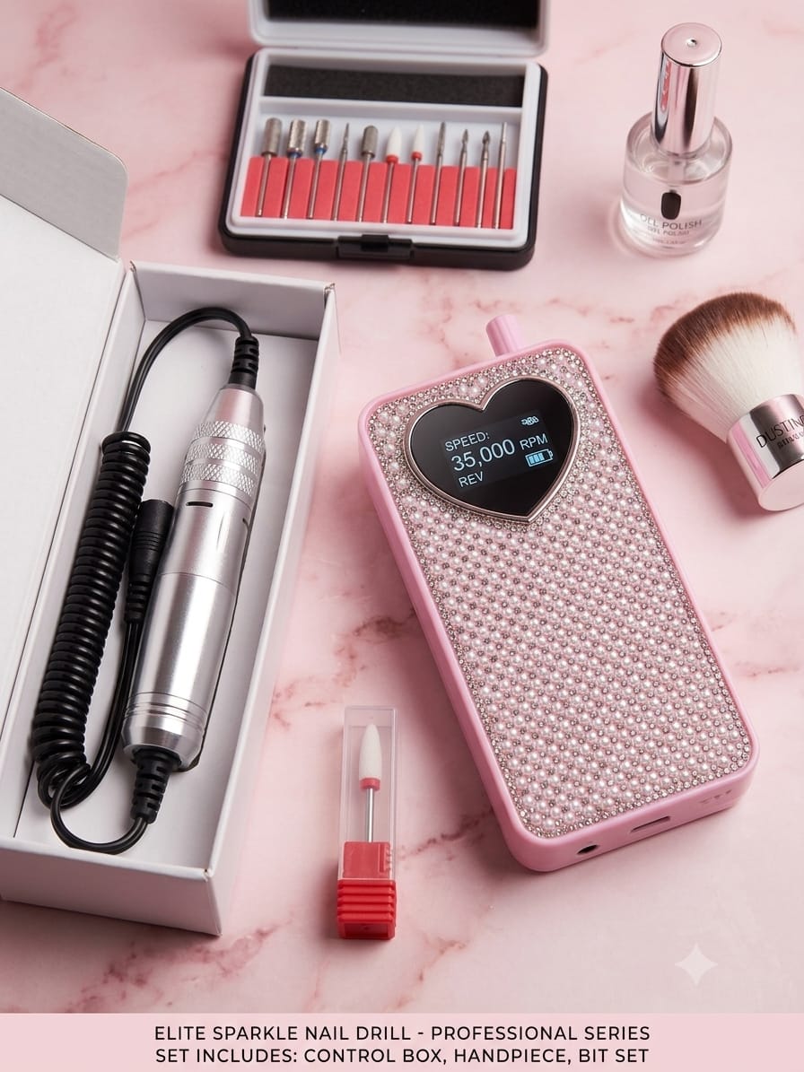 Torno eléctrico para manicura y pedicura de pierdas