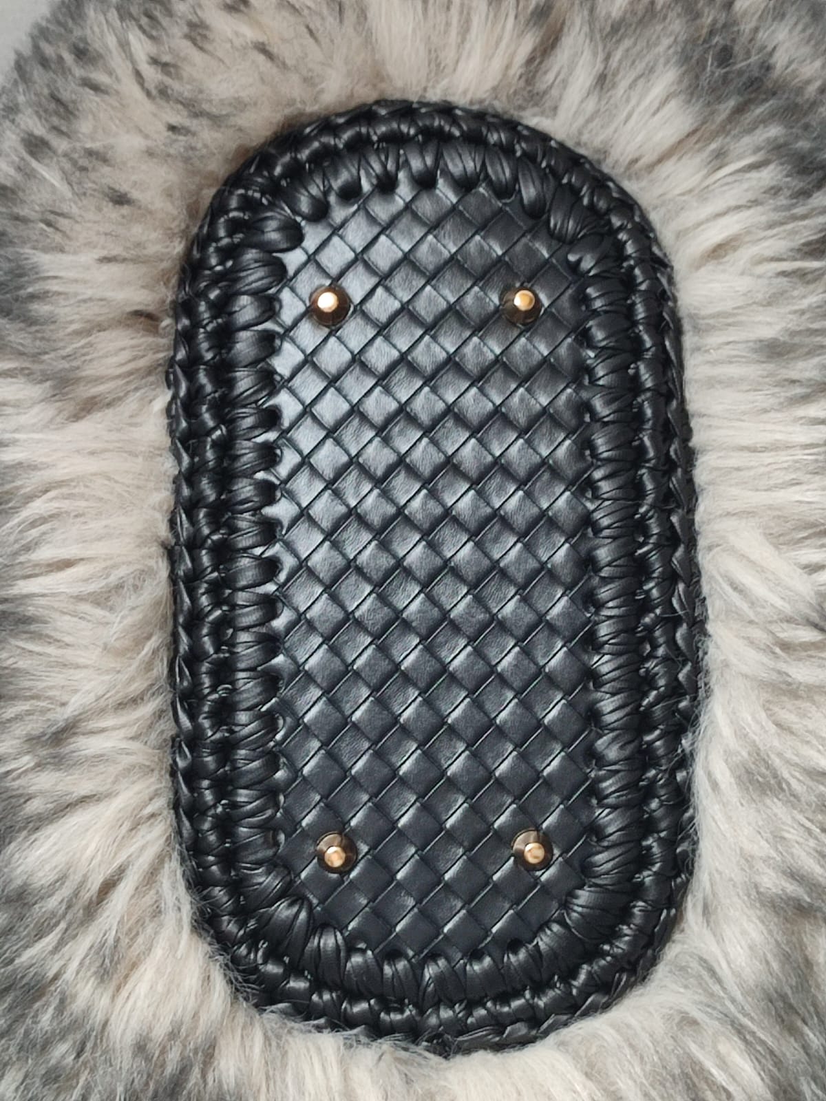 Bolso de mano pelo largo visón