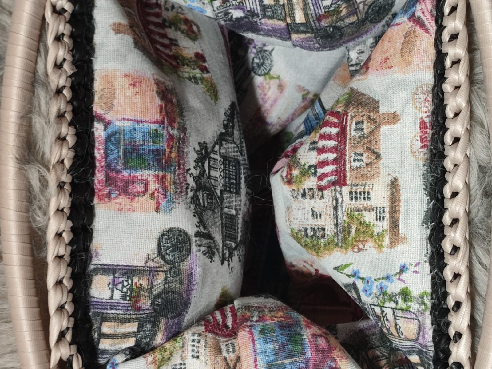 Bolso de mano pelo largo visón