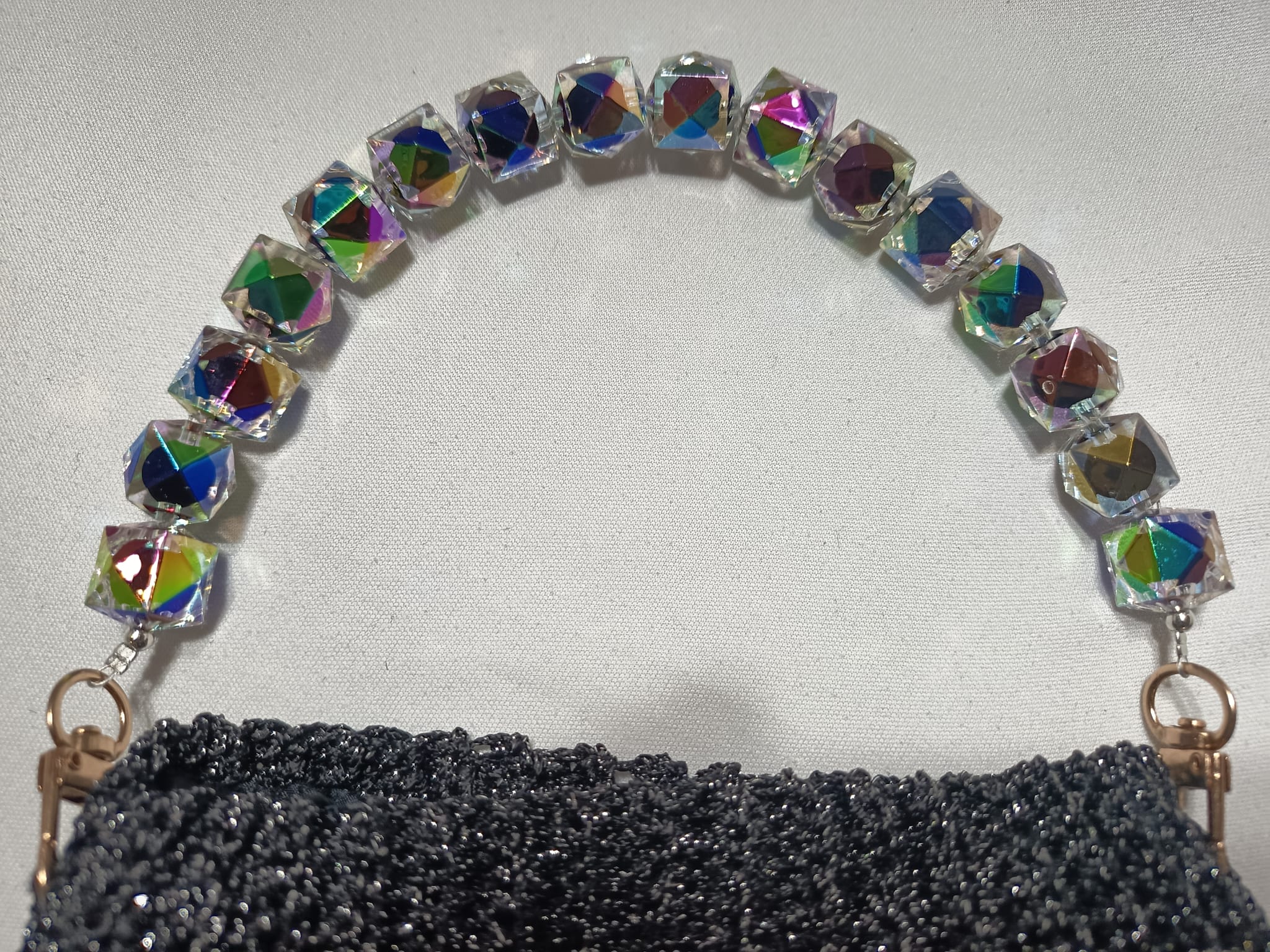 Bolso de fiesta negro brillante