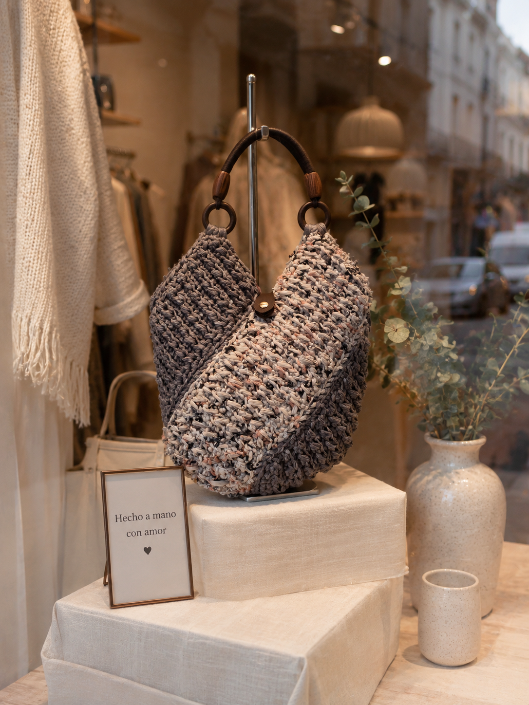 Bolso de Crochet Topo y Jarapa 