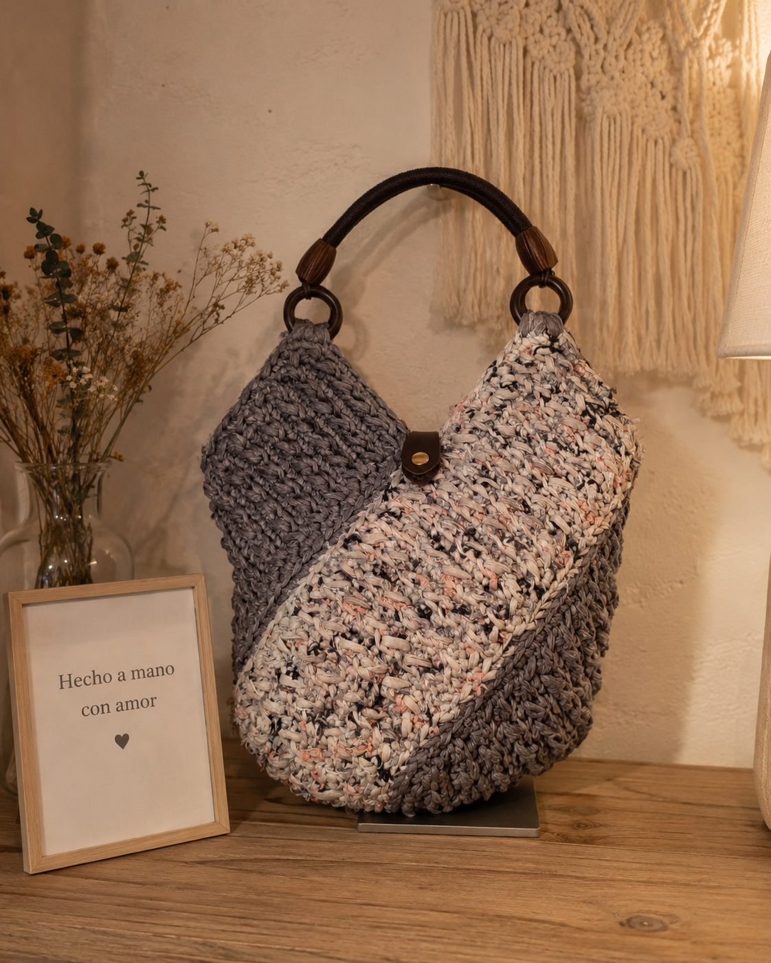 Bolso de Crochet Topo y Jarapa 