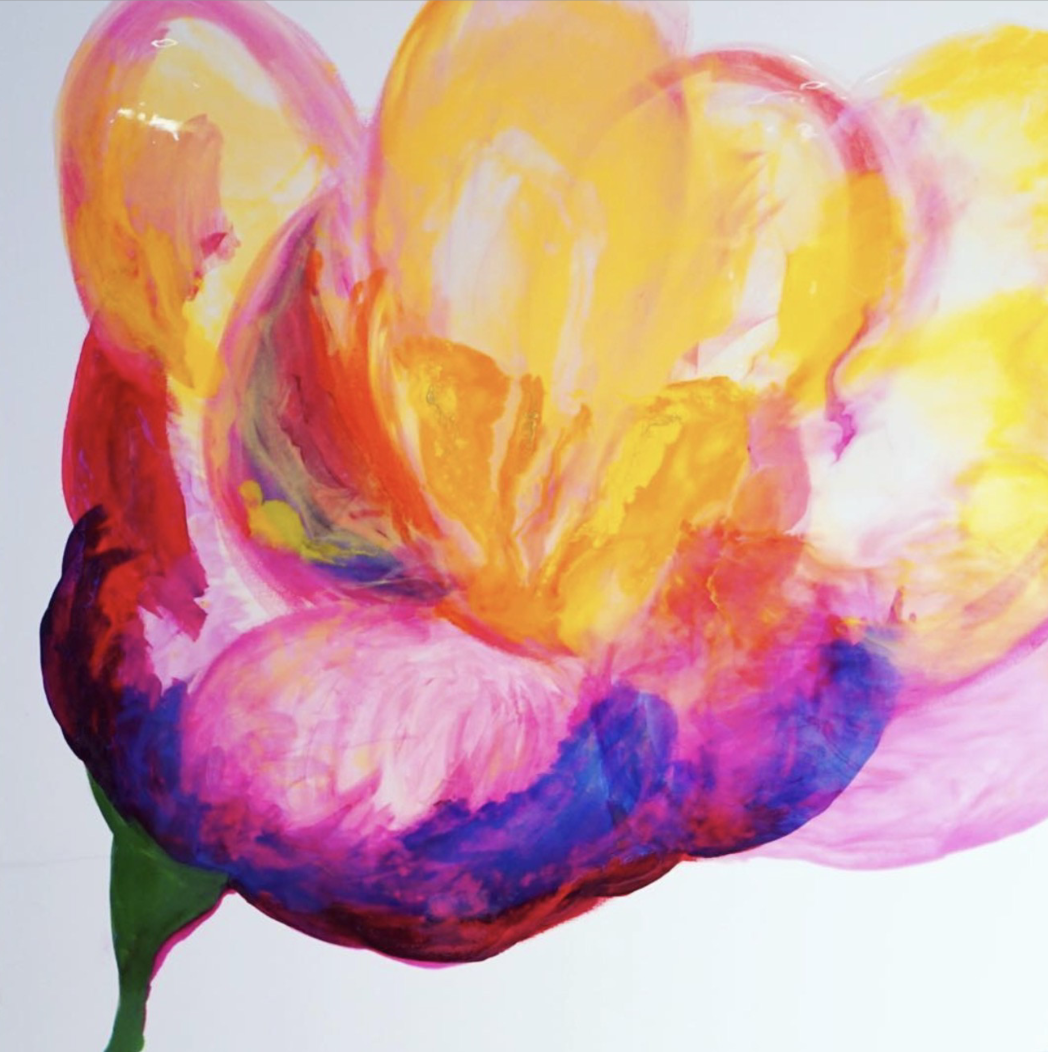 Abstract Flower Canvas Art