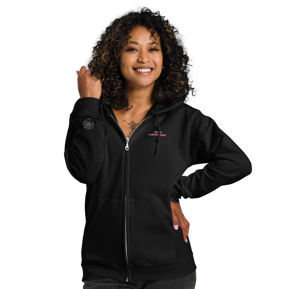 black zip hoodie léger PCM