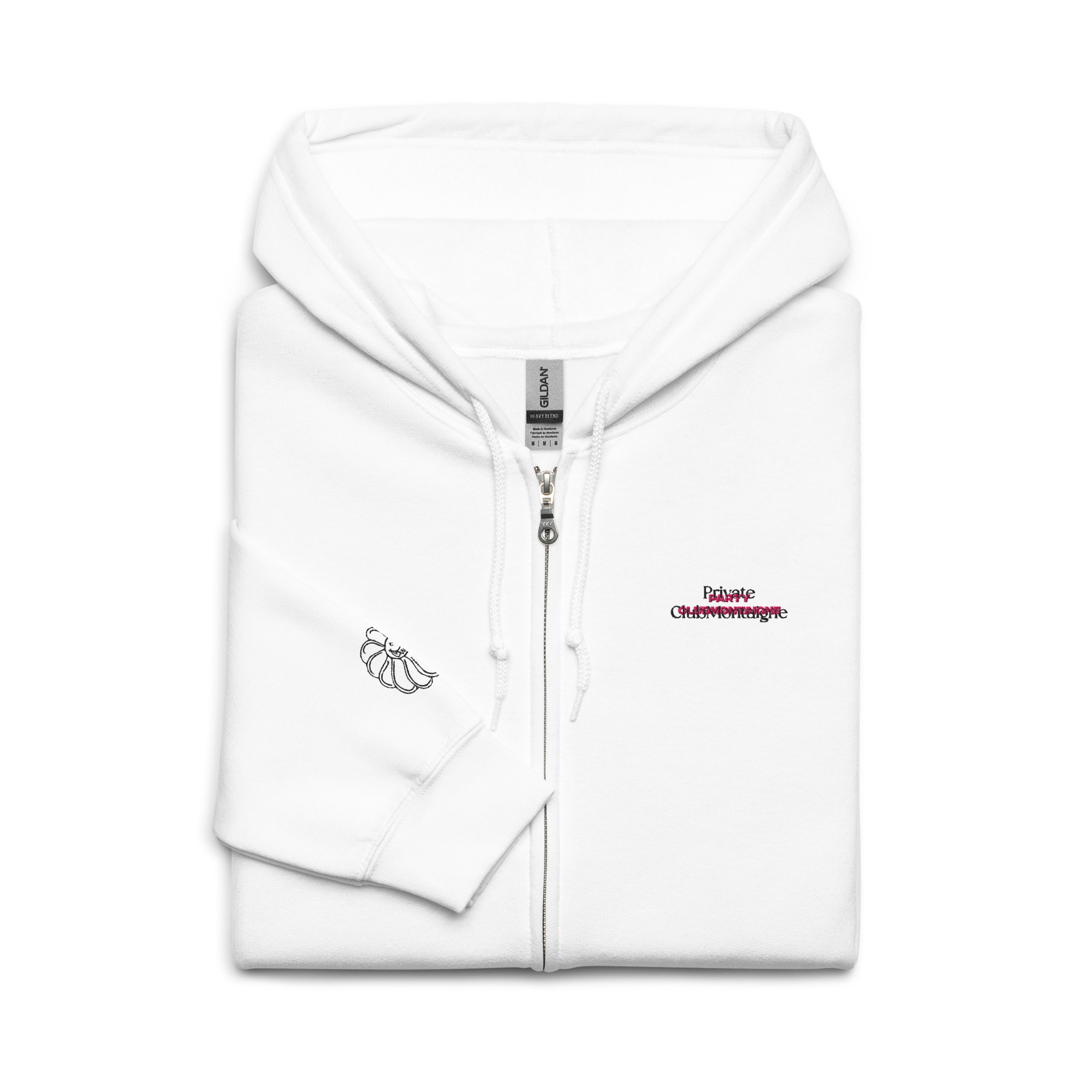 White zip hoodie léger PCM