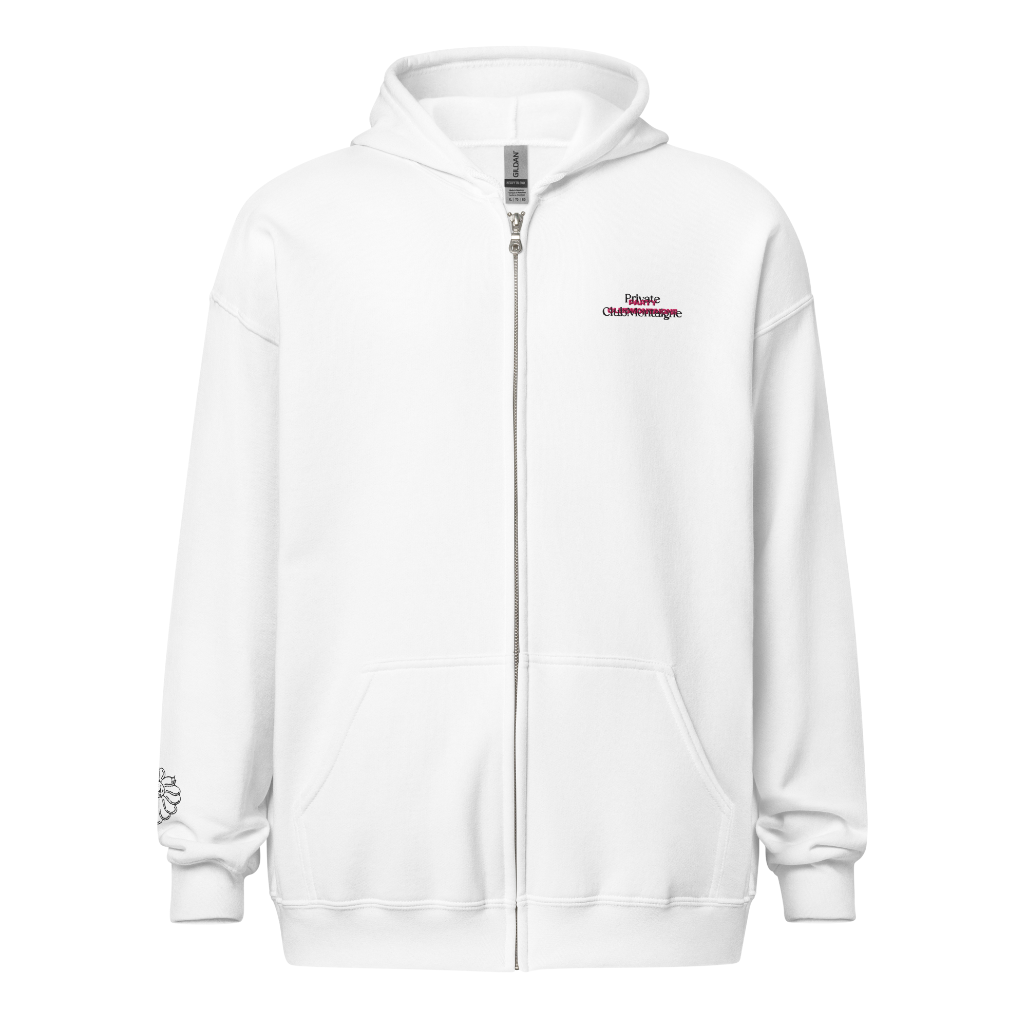 White zip hoodie léger PCM
