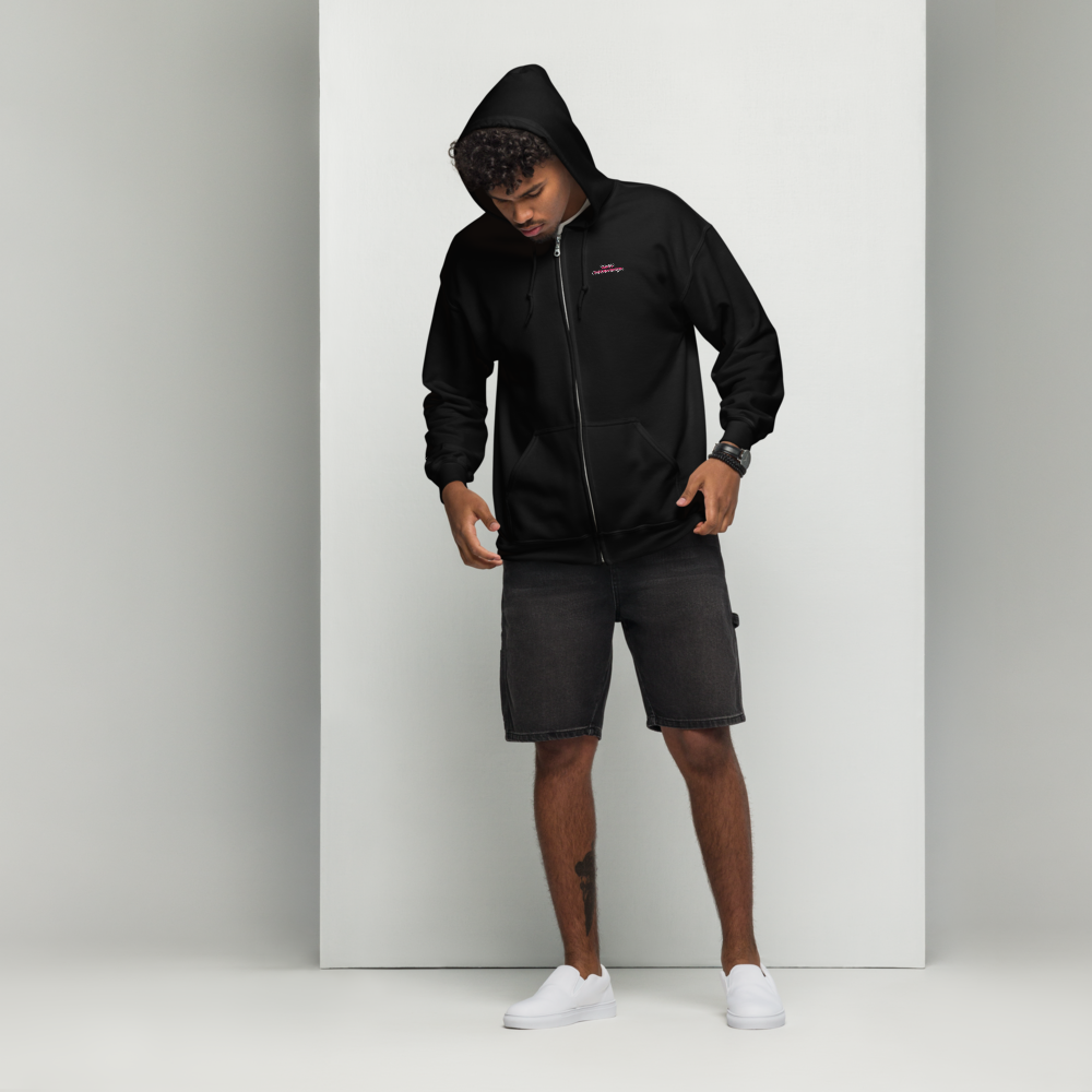 black zip hoodie léger PCM
