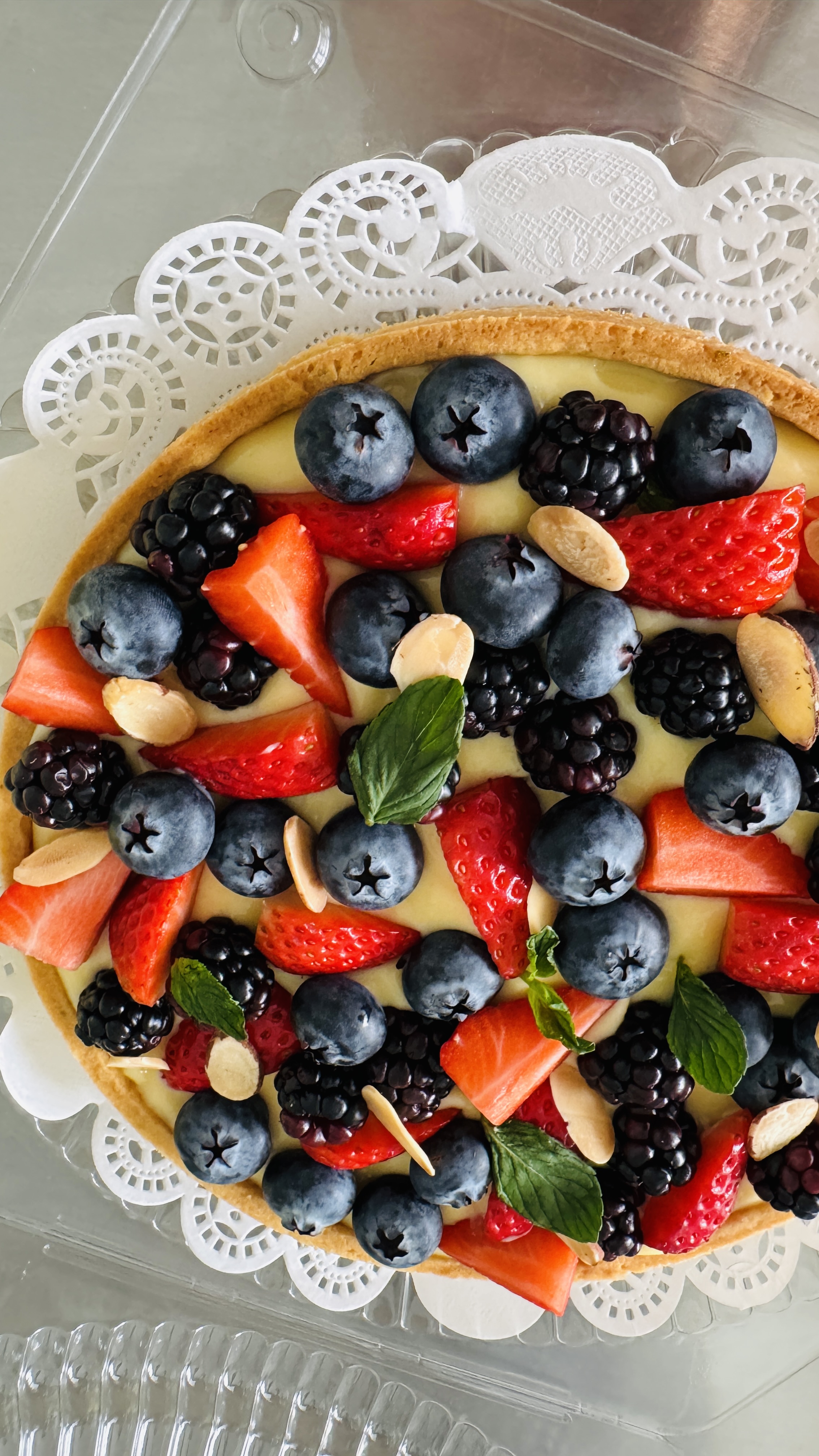 Tarta de crema pastelera