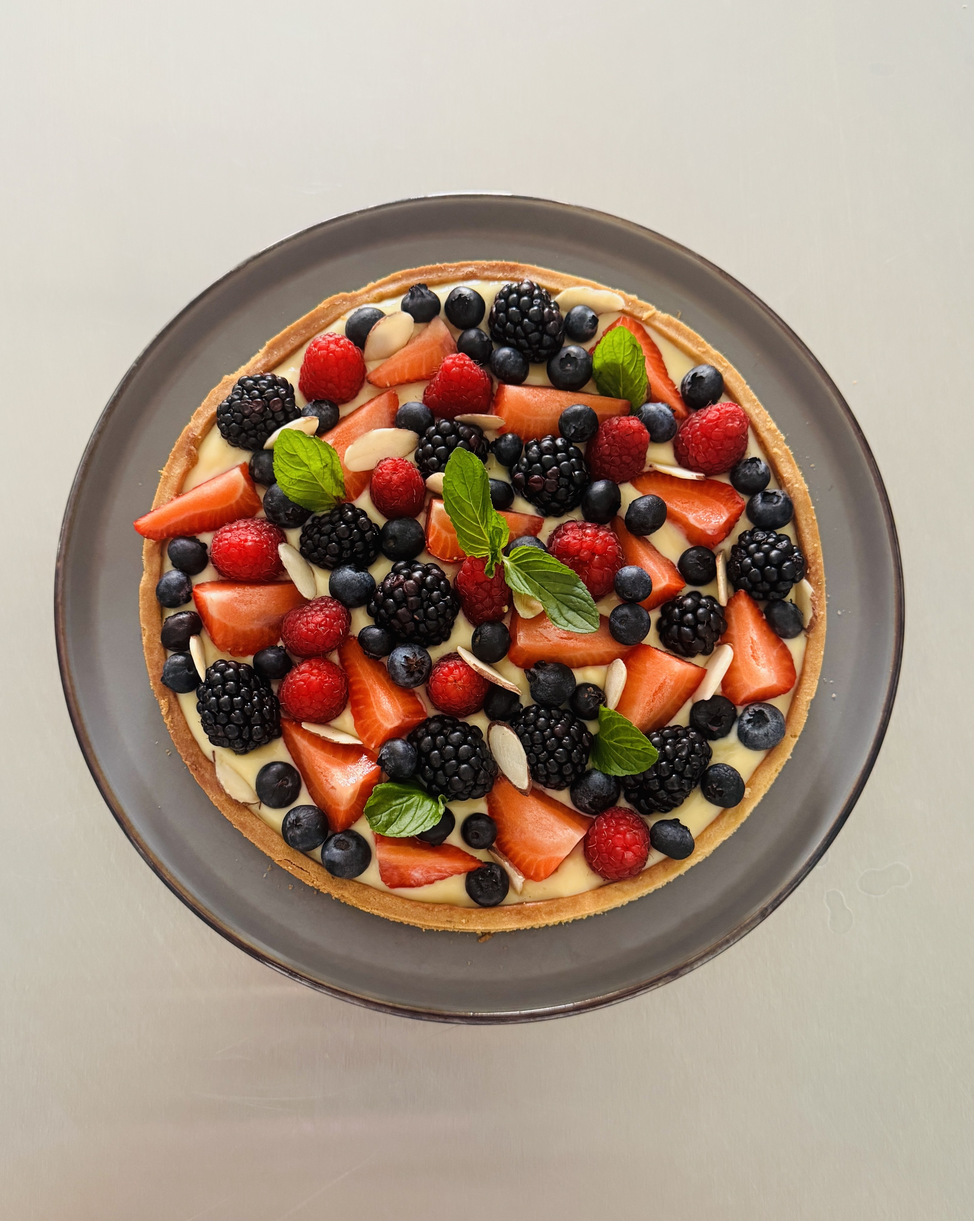 Tarta de crema pastelera