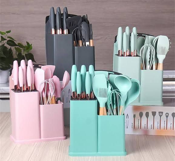 Set de utensilios de cocina de silicona