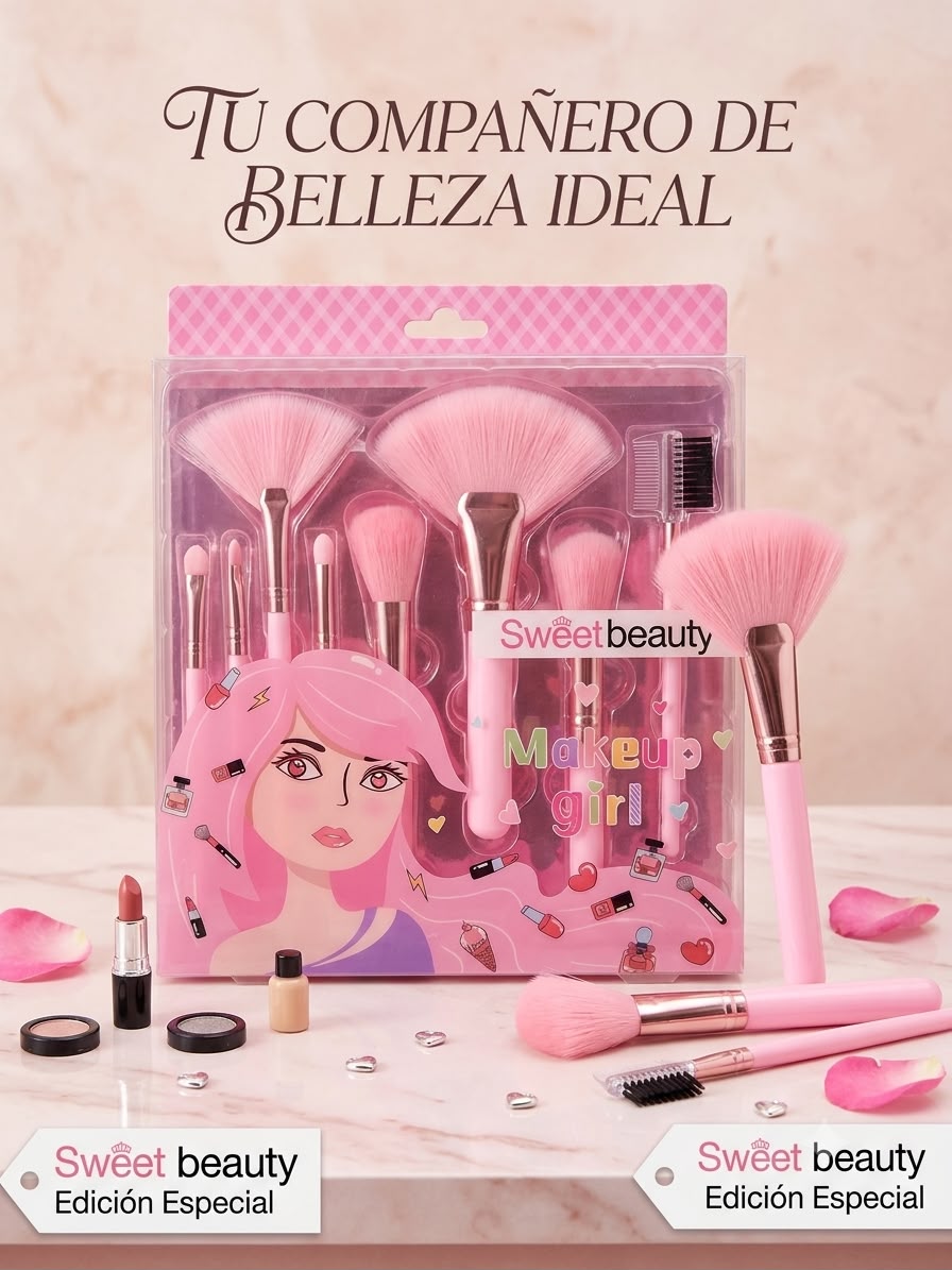 Set de brochas de maquillaje Sweet Beauty