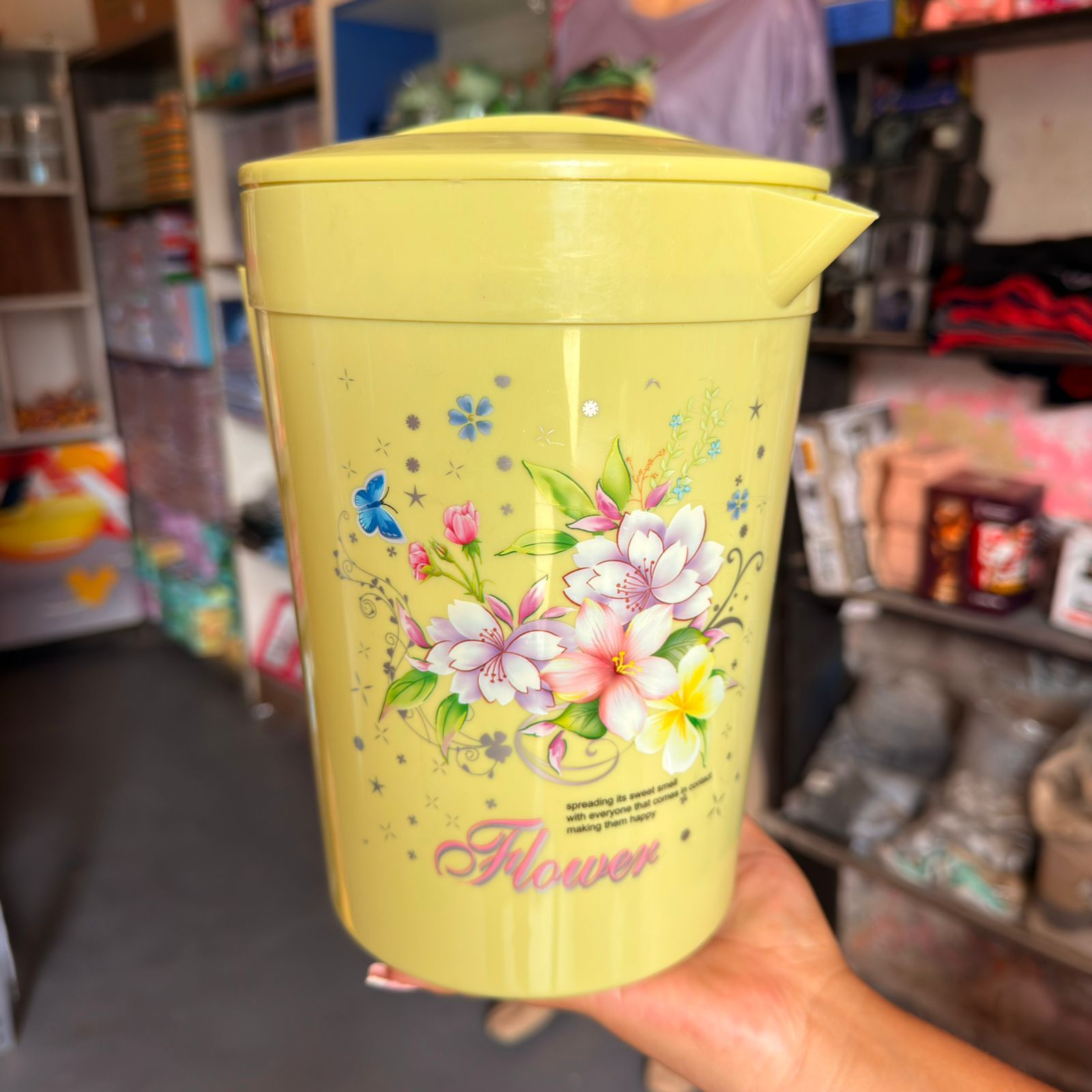 Jarro de plástico floral