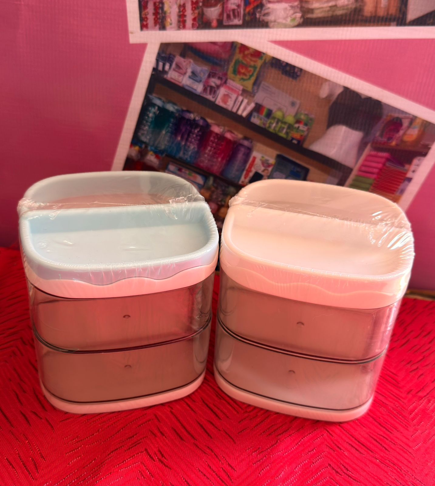 Organizador de doble compartimento kawai