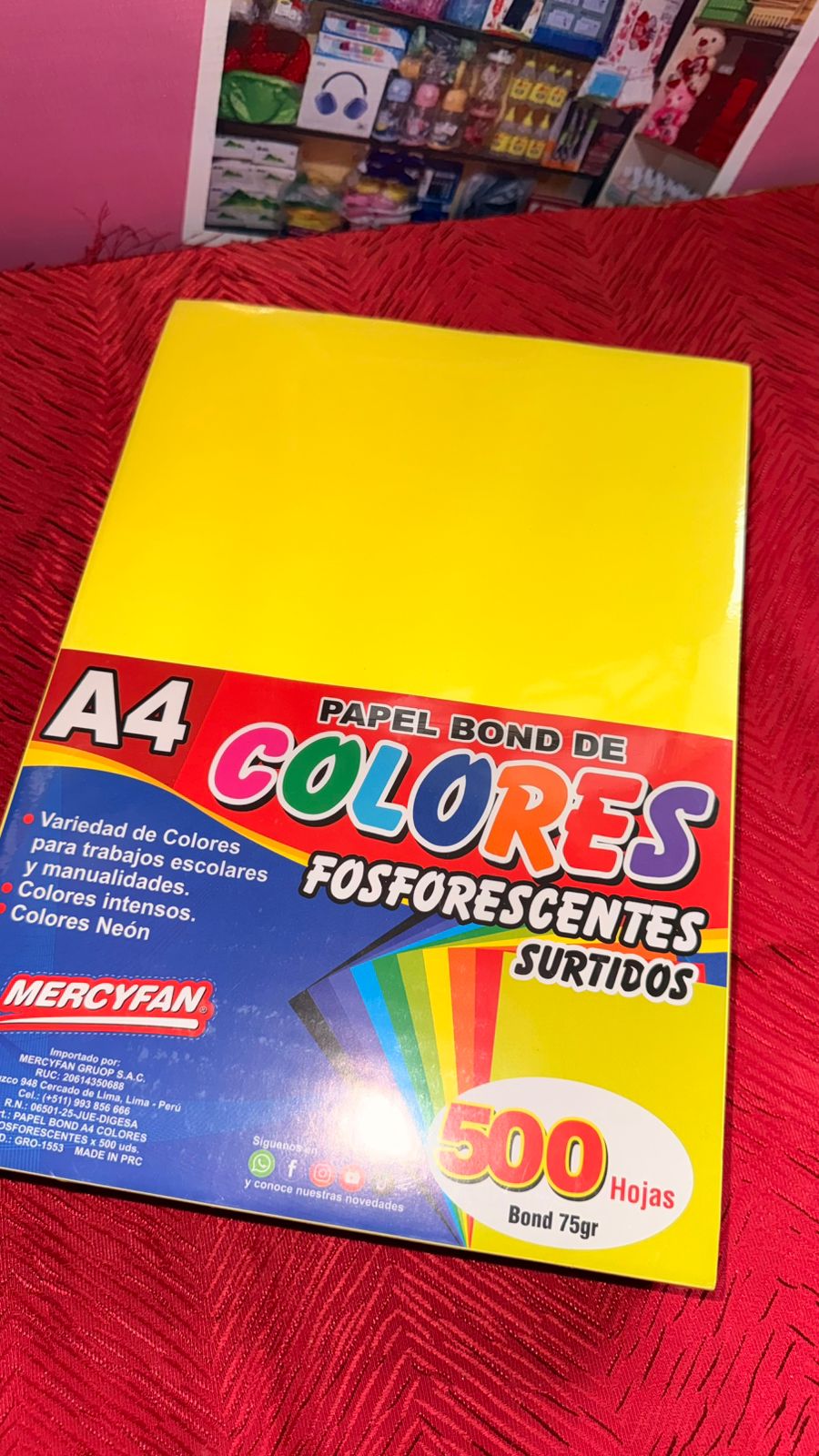 Papel Bond de Colores A4