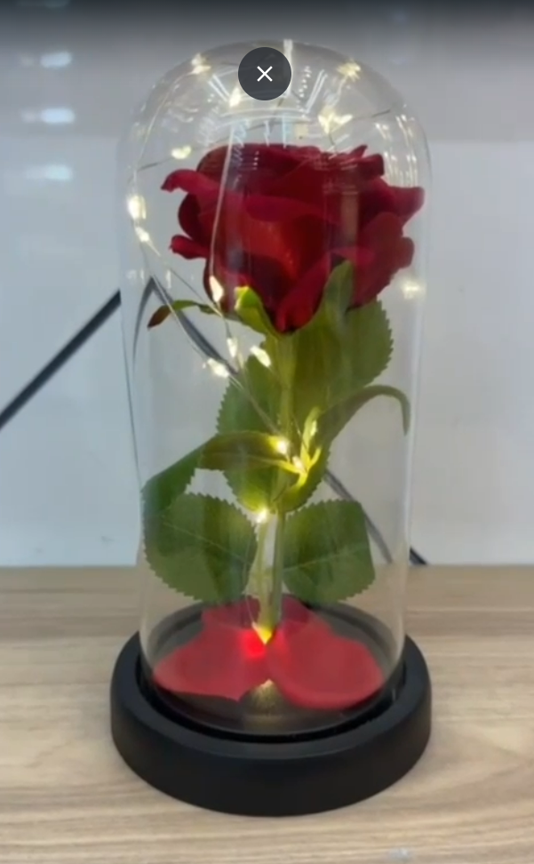 Rosa Encantada con Luces LED