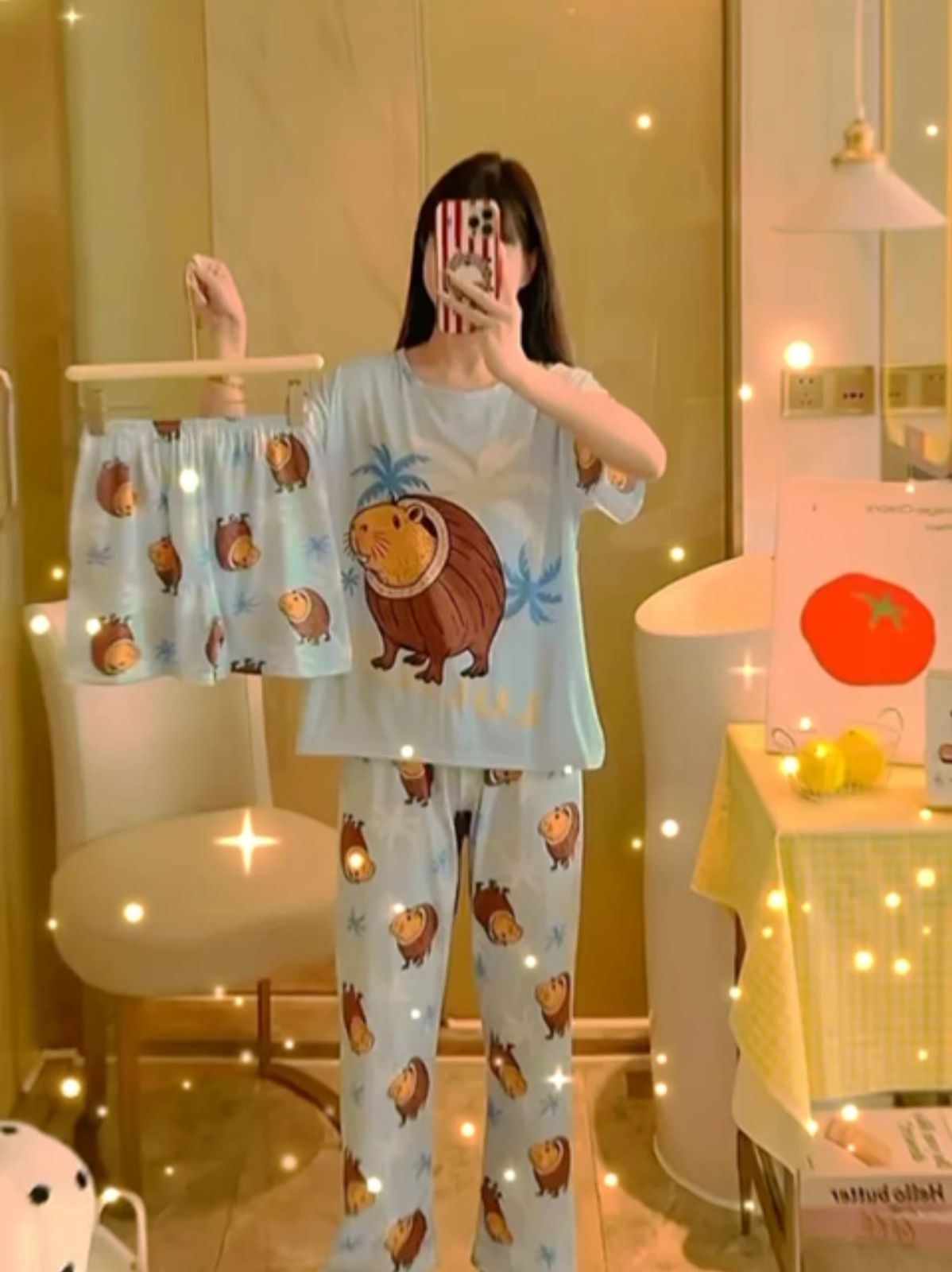 Pijama de caricatura con estampado de animal