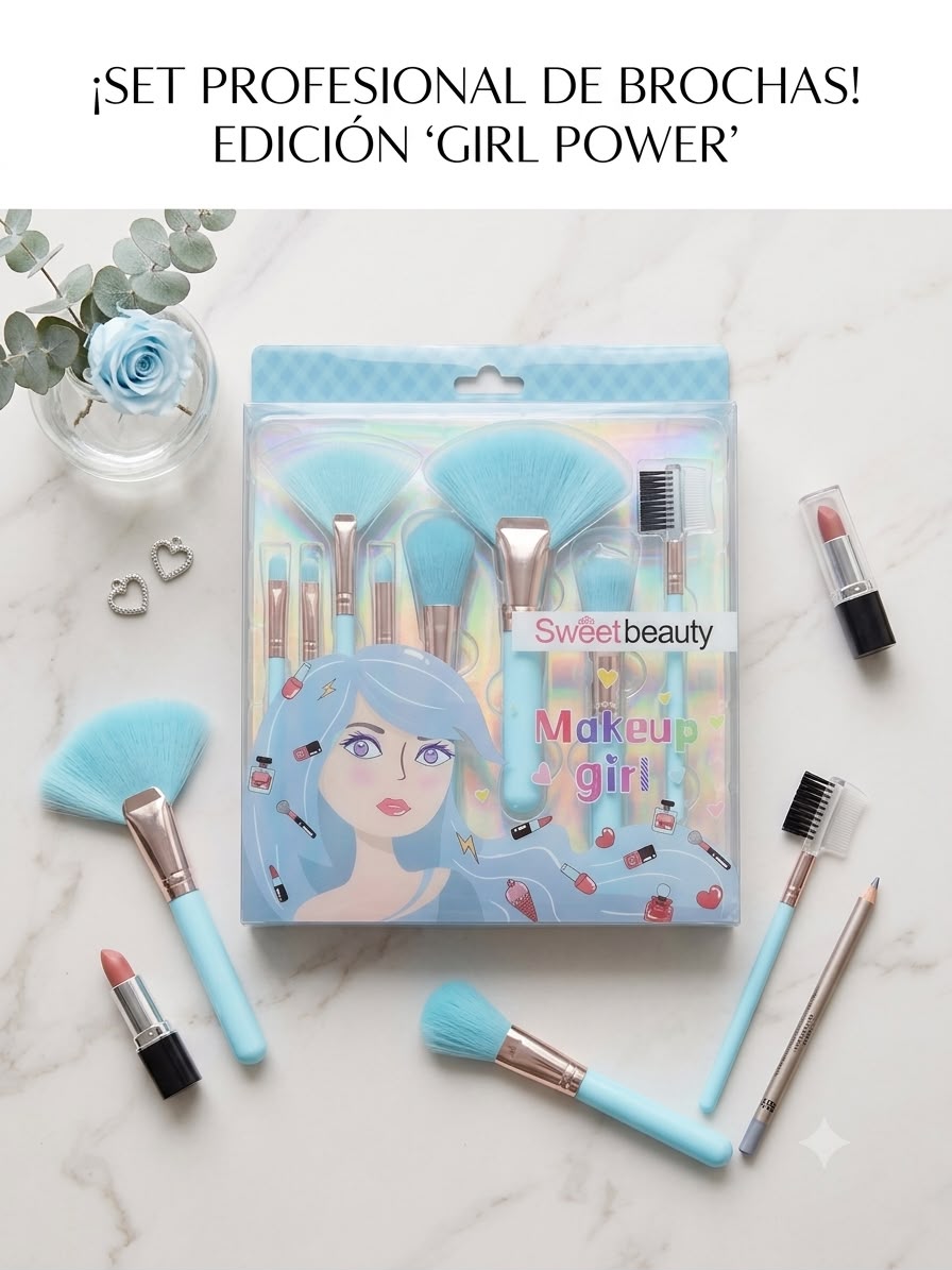 Set de brochas de maquillaje Sweet Beauty