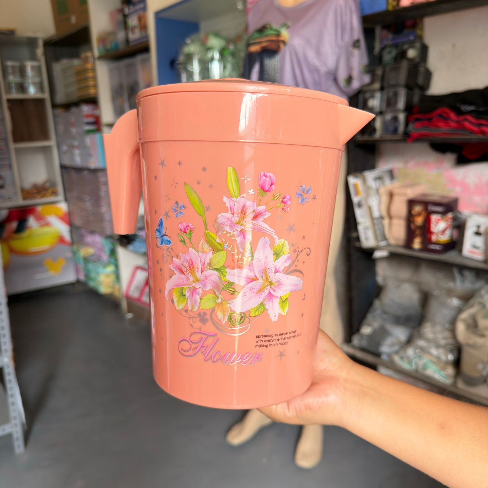 Jarro de plástico floral