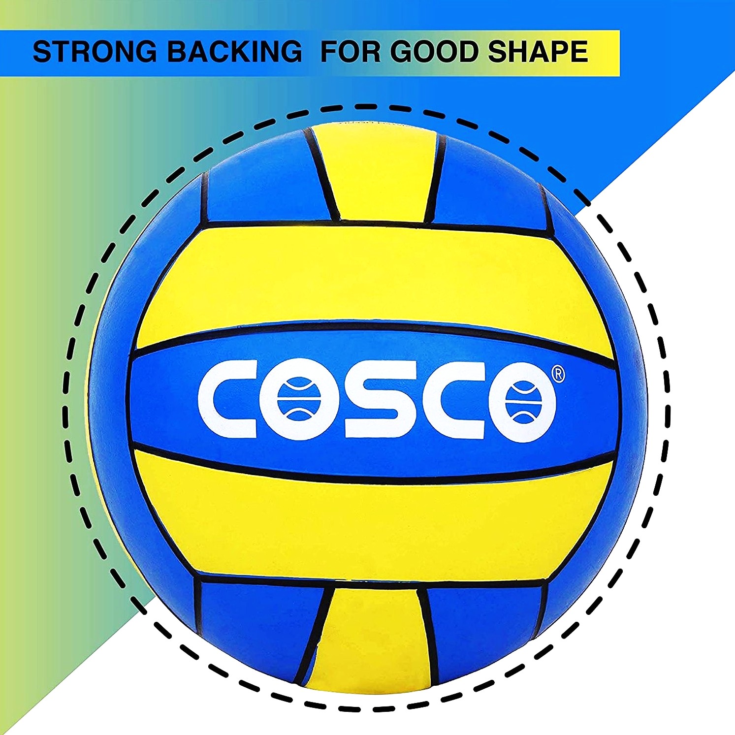 Cosco Shot Volleyball – India’s Most Selling Moulded Volleyball – Durable 18-Panel Rubber Design – High Shape Retention & Stability – All-Surface Recreational Match Ball (Size 4)