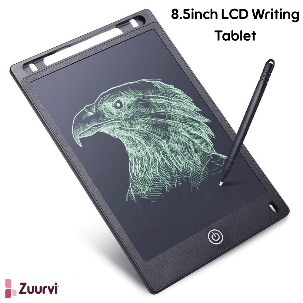 Zuurvi® 8.5 Inch LCD Writing Pad & Digital Slate – Rewritable Electronic Tablet for Kids Drawing – Eco-Friendly & Reusable – (Assorted Color) - Pack of 1