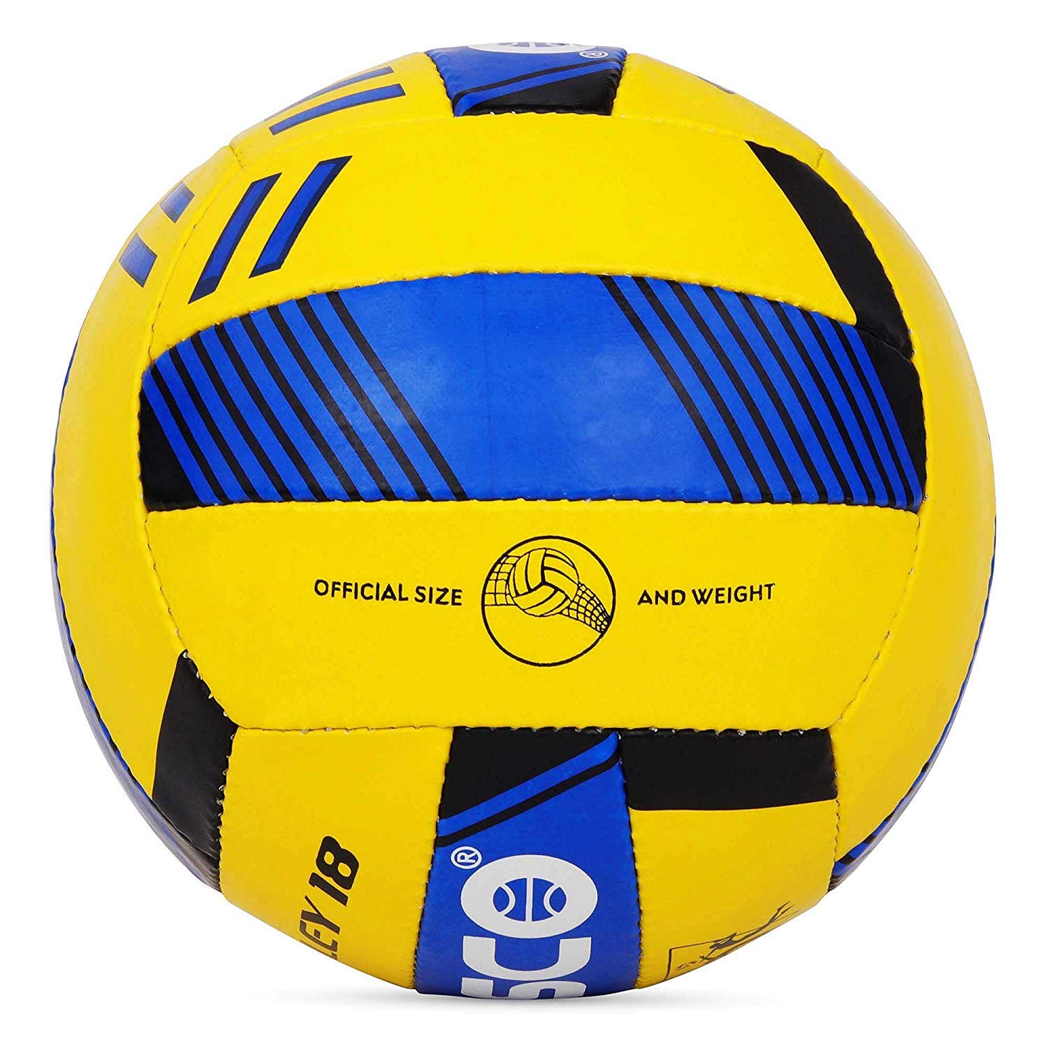 Cosco Volley-18 Volleyball – Premium Synthetic Hand-Sewn 18-Panel Ball – High-Performance Latex Bladder for Training & Schools – Durable All-Surface Volley Ball (Size 4)