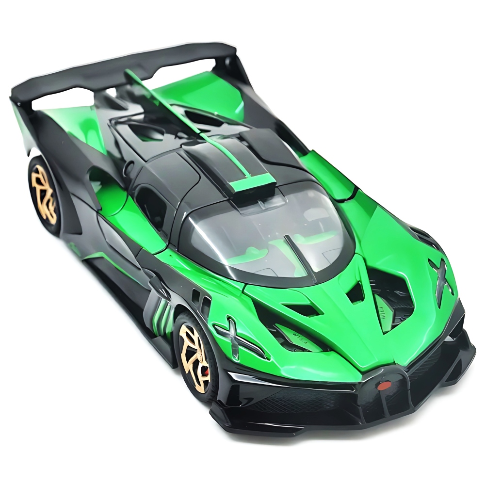 JINCHEJIANG® Bugatti Bolide 1:32 Realistic Diecast Metal Pull-Back Car – Includes Sound & Lights – Openable Doors – Collector's Edition