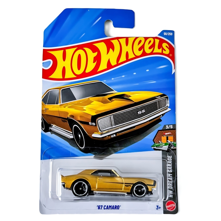 Hot Wheels 2026 '67 Camaro (Gold) – #56/250 HW Dream Garage – Detailed 1:64 Scale SS Stripes Edition – Dorado Gold Die-Cast Muscle – Authentic Chevrolet Heritage Toy