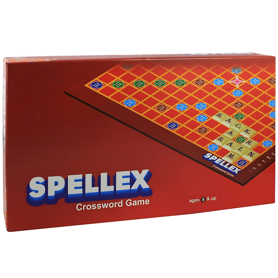 Ekta Spellex Crossword Game – Educational Word Building Board Game – Improves Spelling, Vocabulary & Strategic Thinking – Classic Family Game for Kids & Adults – Ages 7 to 12+ Years
