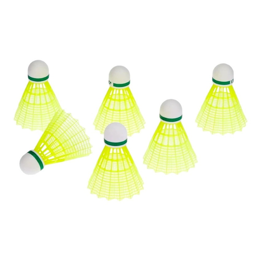 Yonex Mavis 200i Badminton Shuttlecock – Long-Lasting Nylon Practice Birdies for Beginners & Intermediate Players – Stable Flight Performance – Pack of 6 (Yellow)