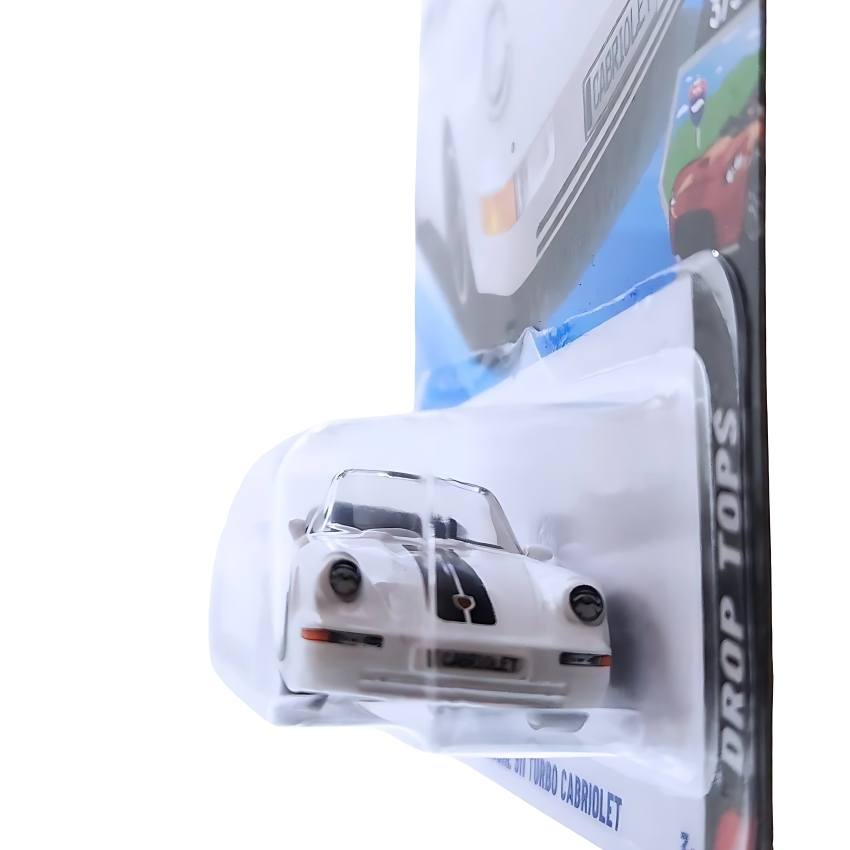 Hot Wheels 2026 Porsche 911 Turbo Cabriolet (White) – Grand Prix White with Black Hood Stripes – #52/250 Drop Tops Series – Detailed 1:64 Scale Porsche 964 Turbo – Collector’s Edition