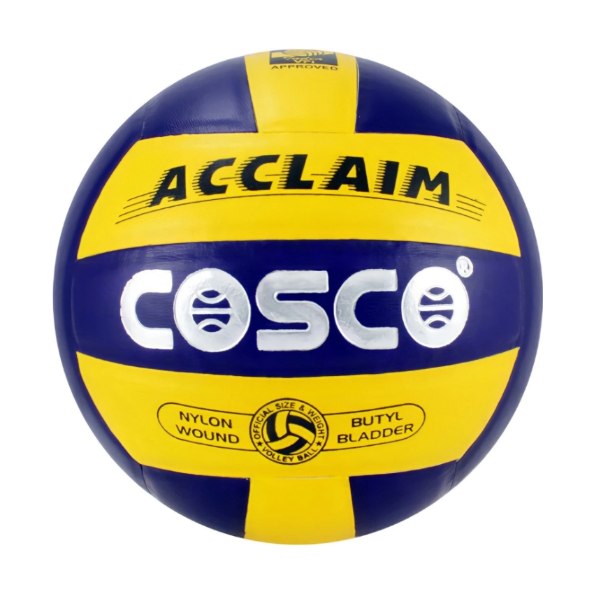 Cosco Acclaim Volleyball – VFI Approved Professional Match Ball – PU Leather Pasted 18-Panel Design – Floating Bladder Technology for Soft Touch – Official Size 4 Tournament Ball
