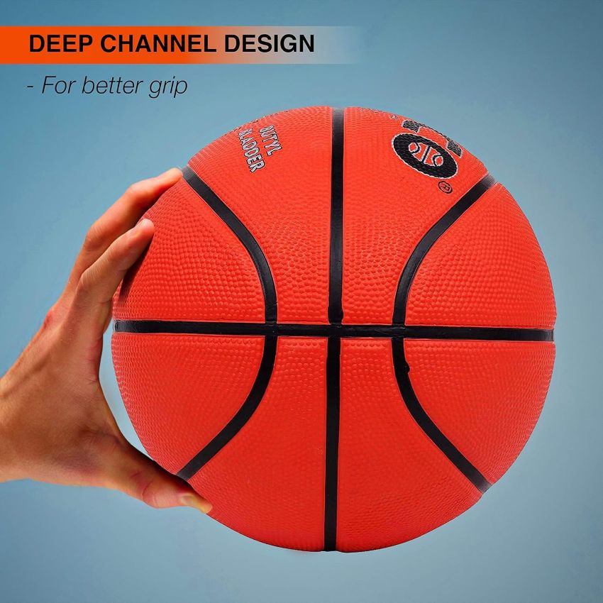 Cosco Hi-Grip Basketball Size 7 – Professional High-Grip Rubberized Surface – Official Match Size & Weight – Durable 8-Panel Design for Indoor & Outdoor Play – Orange