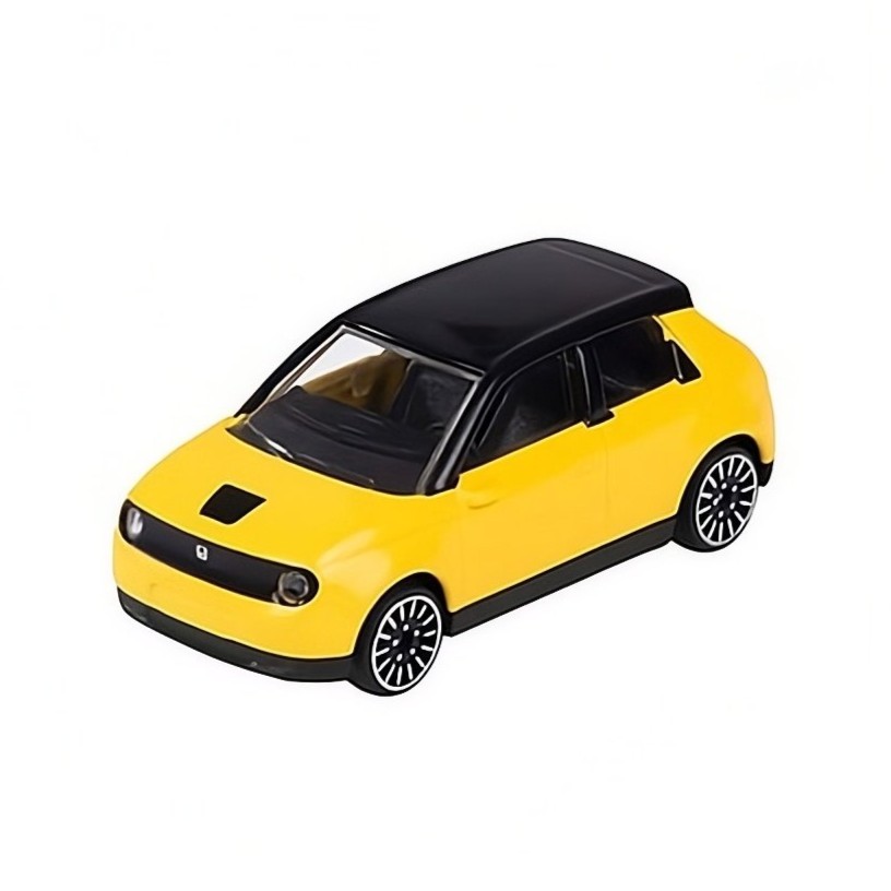 Majorette Honda e Yellow (Street Cars Series) 1/64 Scale Diecast Metal Model – JDM Miniature Electric Car Collector's Edition