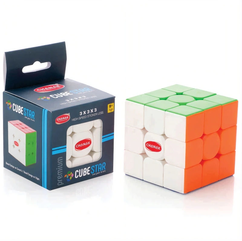 Chanak 3x3 Speed Cube – BIS Certified Educational Puzzle – Improves Logic & Memory – Smooth Rotation Stickerless Magic Cube – Best Birthday & Return Gift for Kids