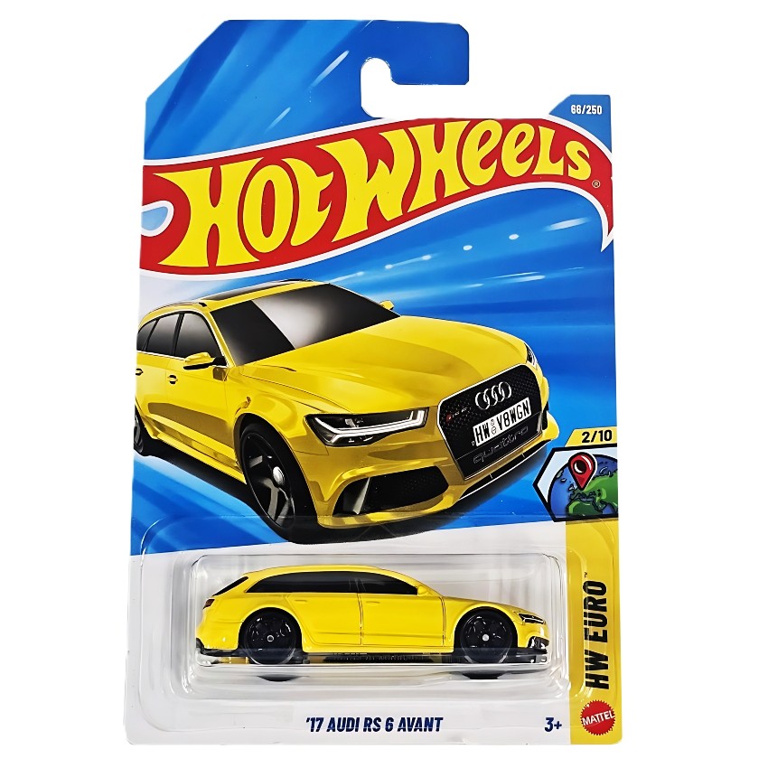Hot Wheels 2026 Audi RS 6 Avant (Yellow) – #66/250 HW Euro Series – Detailed 1:64 Scale Die-Cast Super Wagon – Authentic Audi Sport Graphics & Y5 Wheels – Collector’s Edition