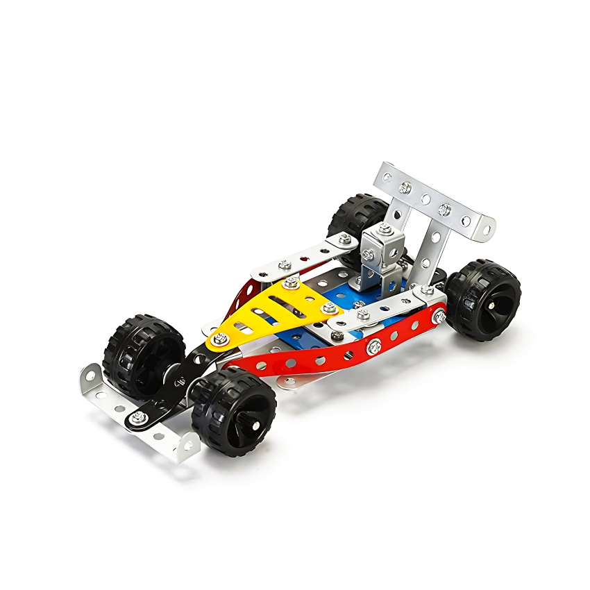 Zephyr Mechanix Racing Cars STEM Building Set – 155 Pieces – 15-in-1 DIY Metal Construction Toy for Kids Ages 7+ – Engineering & Skill Development Kit – Builds 15 Race Car Models