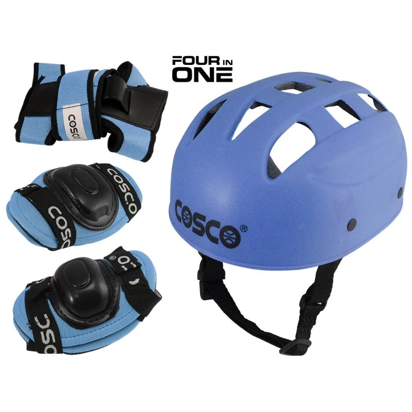 Cosco Defender Sr. Skating Protective Kit – 4-in-1 Senior Safety Gear with ABS Helmet, Knee, Elbow & Palm Guards – High-Impact EVA Foam Padding – Adjustable Size for Adults