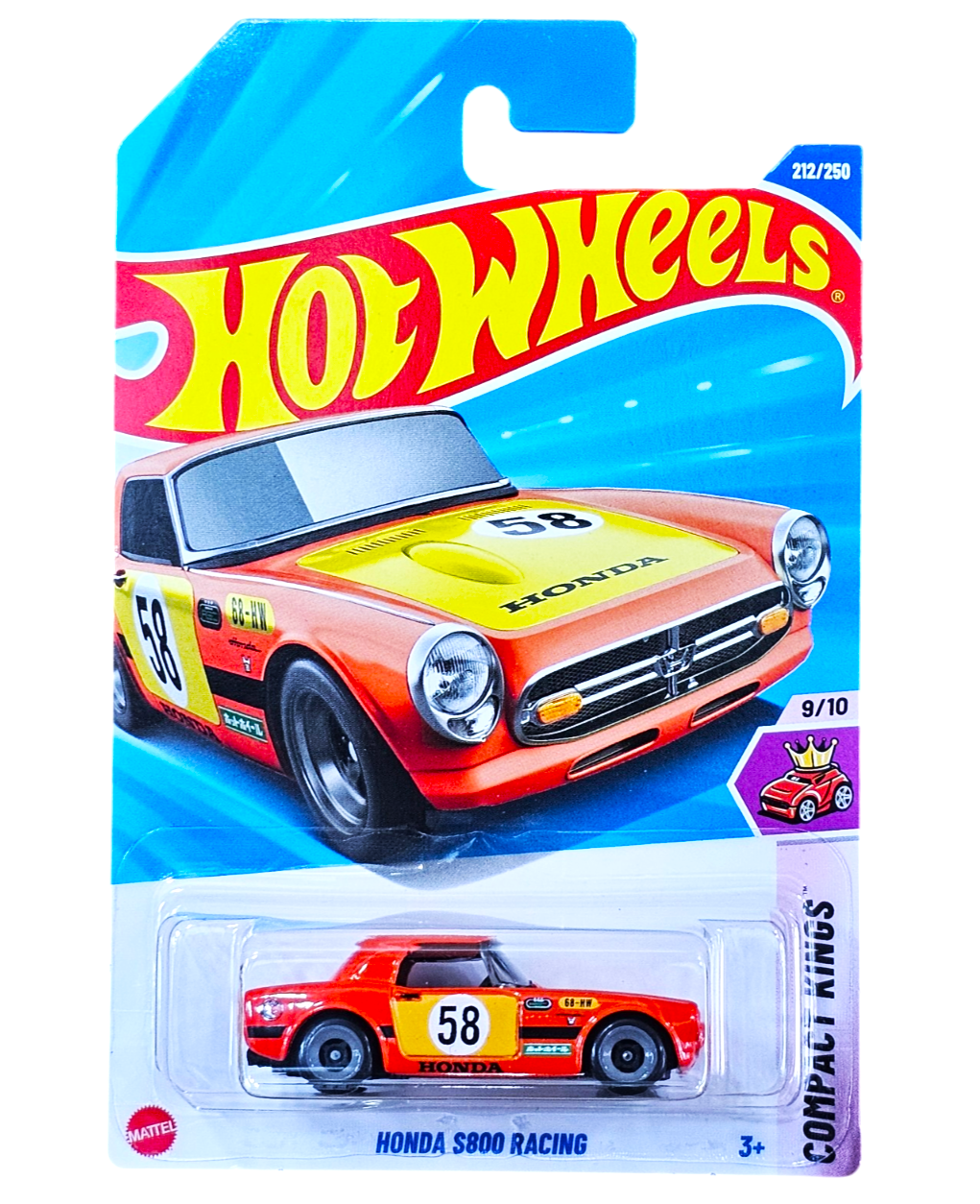 Hot Wheels Honda S800 Racing (Treasure Hunt) - Orange