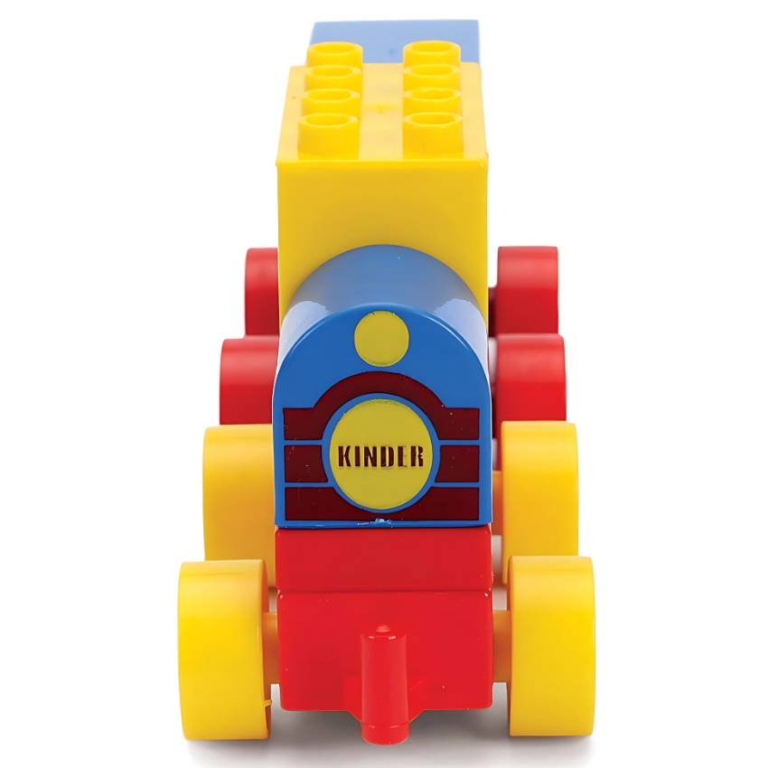 Peacock Kinder Blocks Locomotive Set – 3-in-1 Train Building Toy – STEM Educational Construction Blocks for Toddlers – Includes Railway Figures – Ages 3+ Years