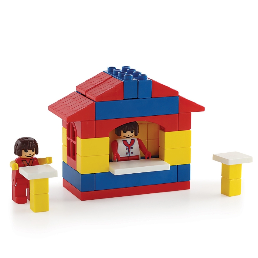 Peacock Kinder Blocks Food Plaza – Beginner Building Set for Kids – Colorful Food Court & Restaurant Construction Toy – STEM Educational Blocks for Preschoolers – Ages 4+ Years