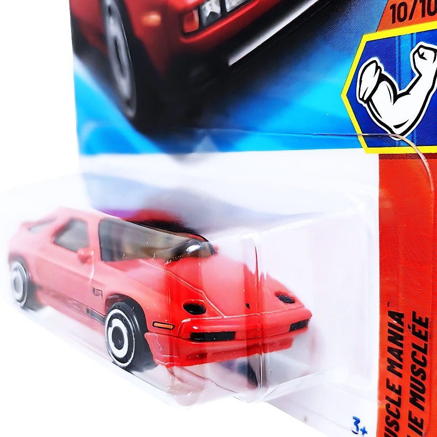 Hot Wheels 1983 Porsche 928S Red – 1:64 Scale Die-Cast Toy Car – Muscle Mania Series #10/10 – Red Porsche 928 Collector #250 – Best Gift for Kids & Collectors