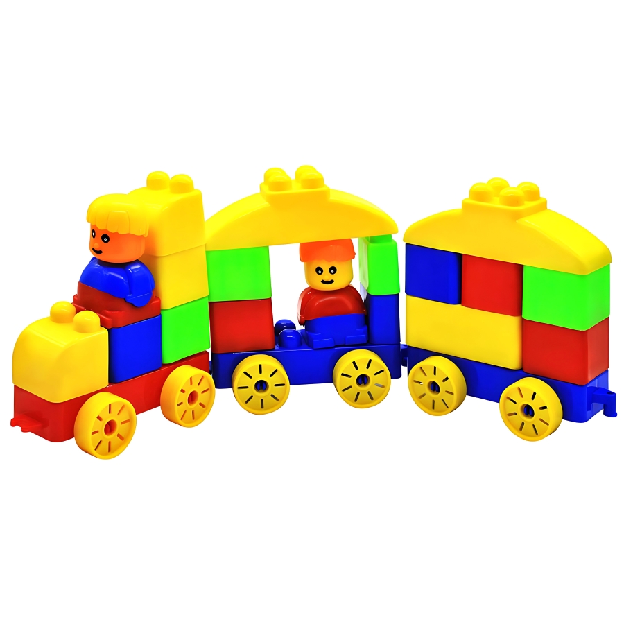 Ekta Young Builders Set 2 – 62 Large Interlocking Building Blocks – Educational STEM Toy for Toddlers – Includes Multi-Shape Blocks for Creative Model Building – Ages 3+ Years