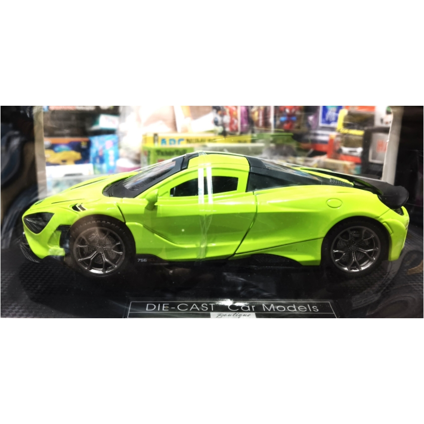 BigFun Toys McLaren 765LT 1:22 Diecast – Metal Alloy Supercar Model with Opening Parts – High-Detail 1/22 Scale Collectible Toy Car – New in Box