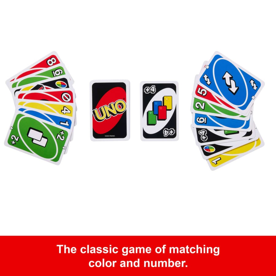 Mattel UNO Classic Card Game – Official Matching & Action Card Deck for Ages 7+ – Family Interaction & Strategic Fun for Kids and Adults