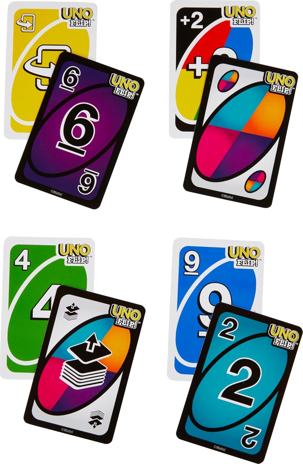 UNO Flip! The Ultimate Family Game Night Card Game – Travel-Friendly 2-Sided Deck – Fun & Unpredictable Party Game for Ages 7+ – Mattel Official